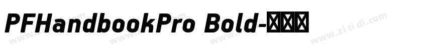 PFHandbookPro Bold字体转换